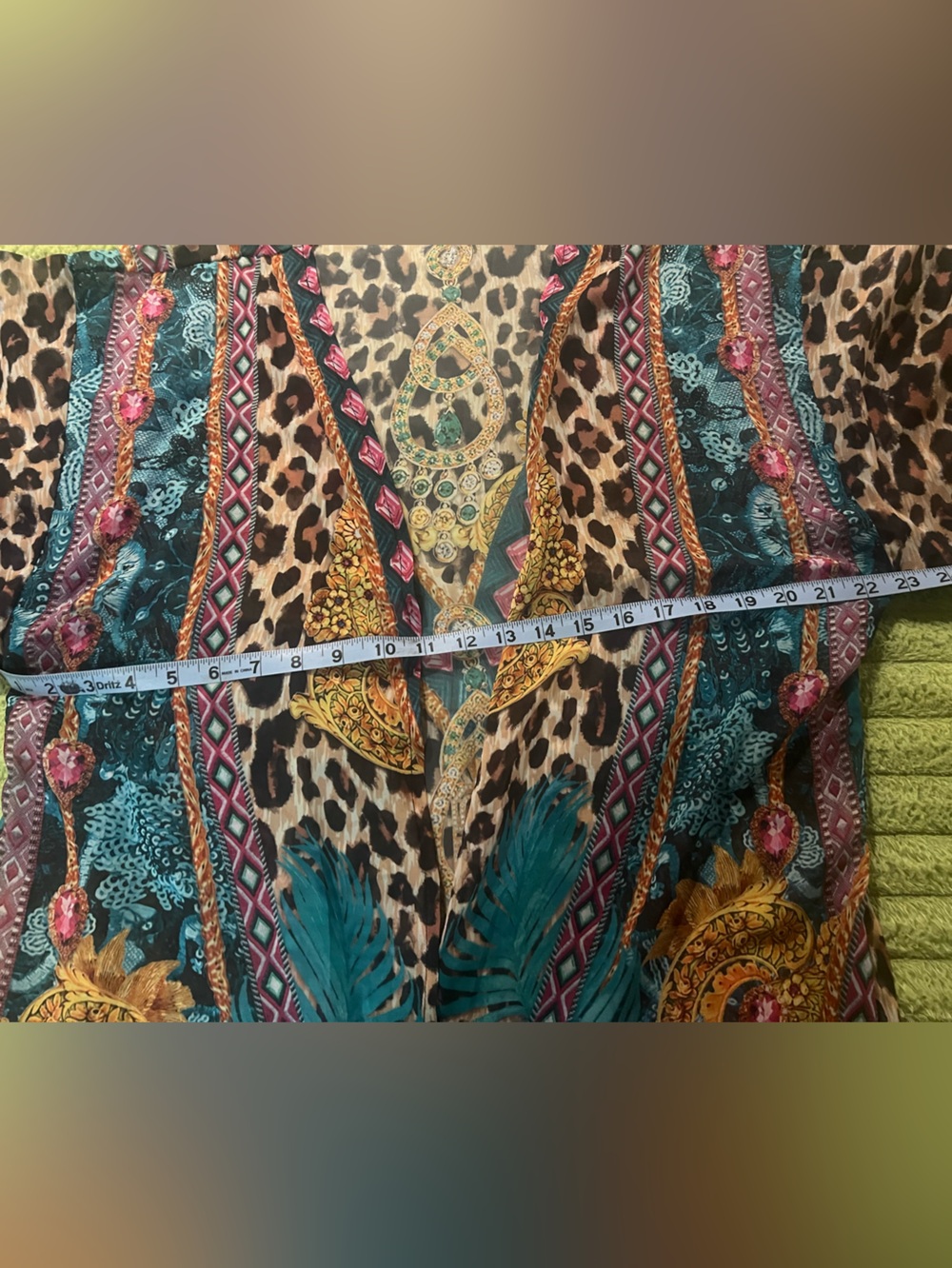 VENUS Mixed Print Leopard Maxi Kimono Duster Cover Up NWT - Picture 11 of 14
